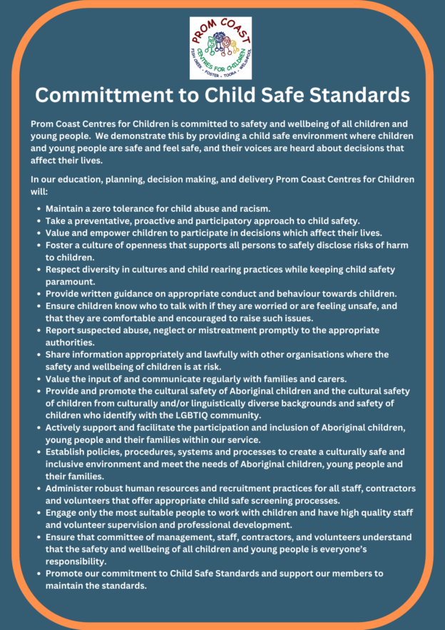 Child Safe Environment And Wellbeing Prom Coast Centres For Children Child Safe Environment And Wellbeing Prom Coast Centres For Children